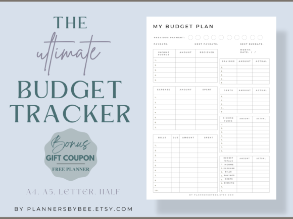 Biweekly paycheck budget tracker printable