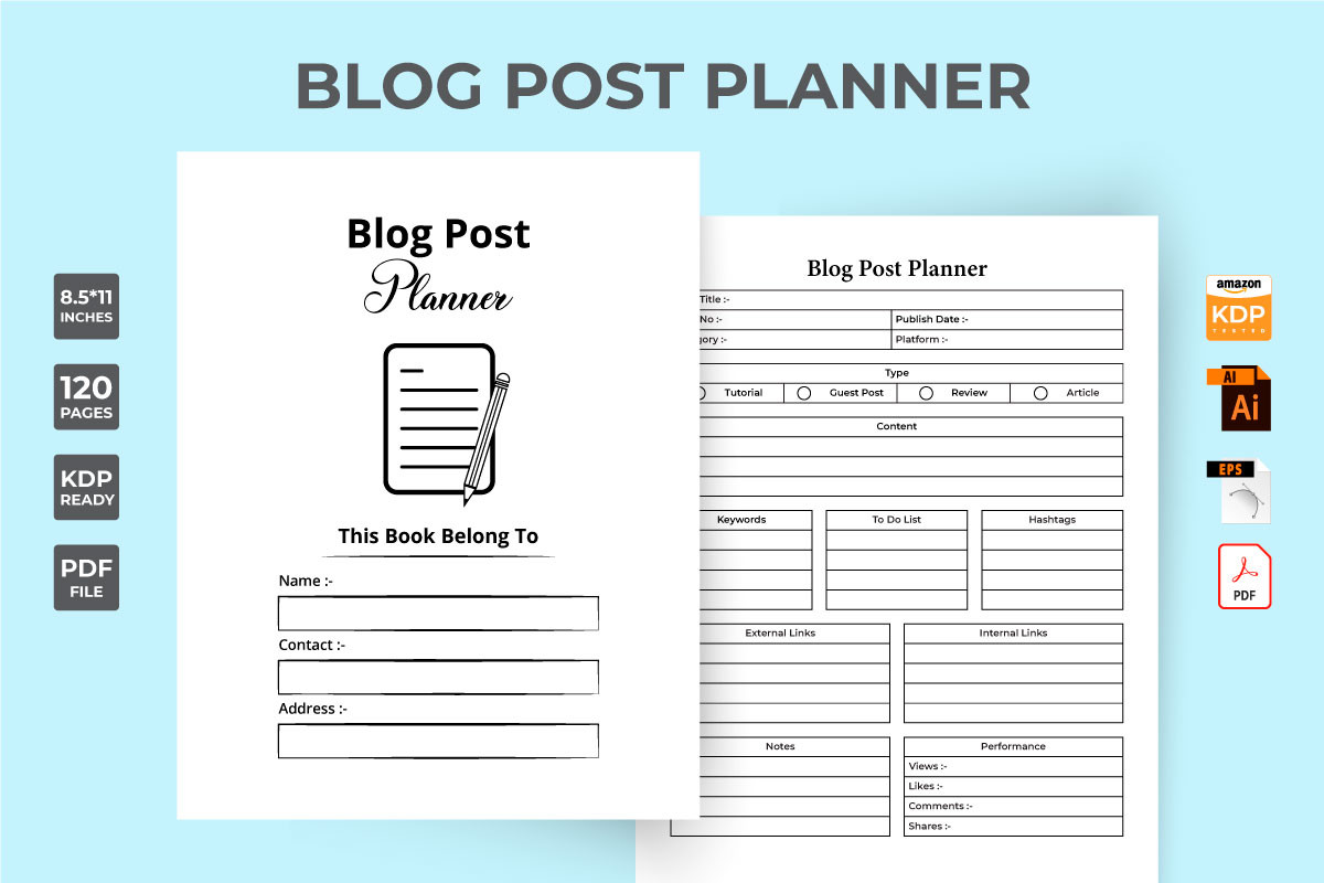 time tracker: Blog Production Time Log with Editable Vectors original product preview