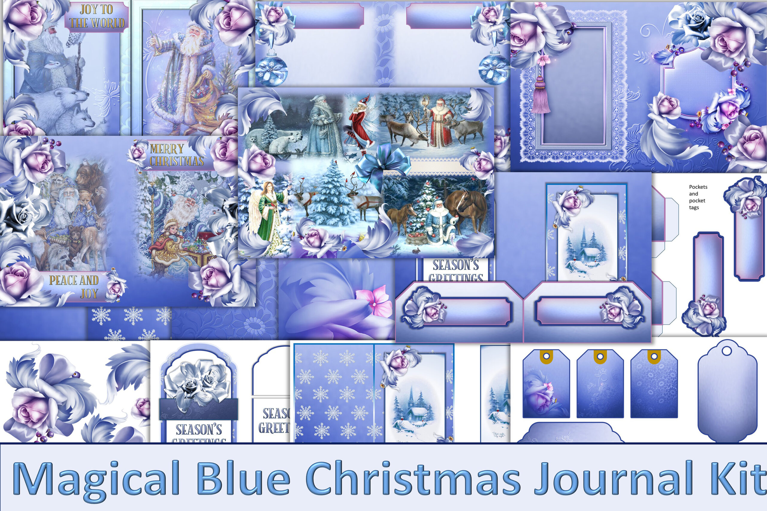 christmas journal: Blue Christmas Twenty-Page Signature original product preview