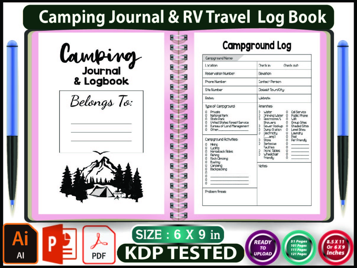 camping journal: Compact Camping and RV Journal original product preview