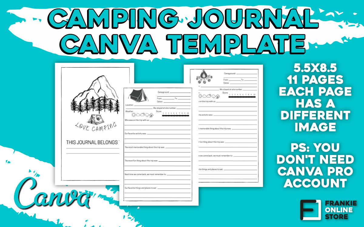 camping journal: Small Canva Camping Journal Interior original product preview