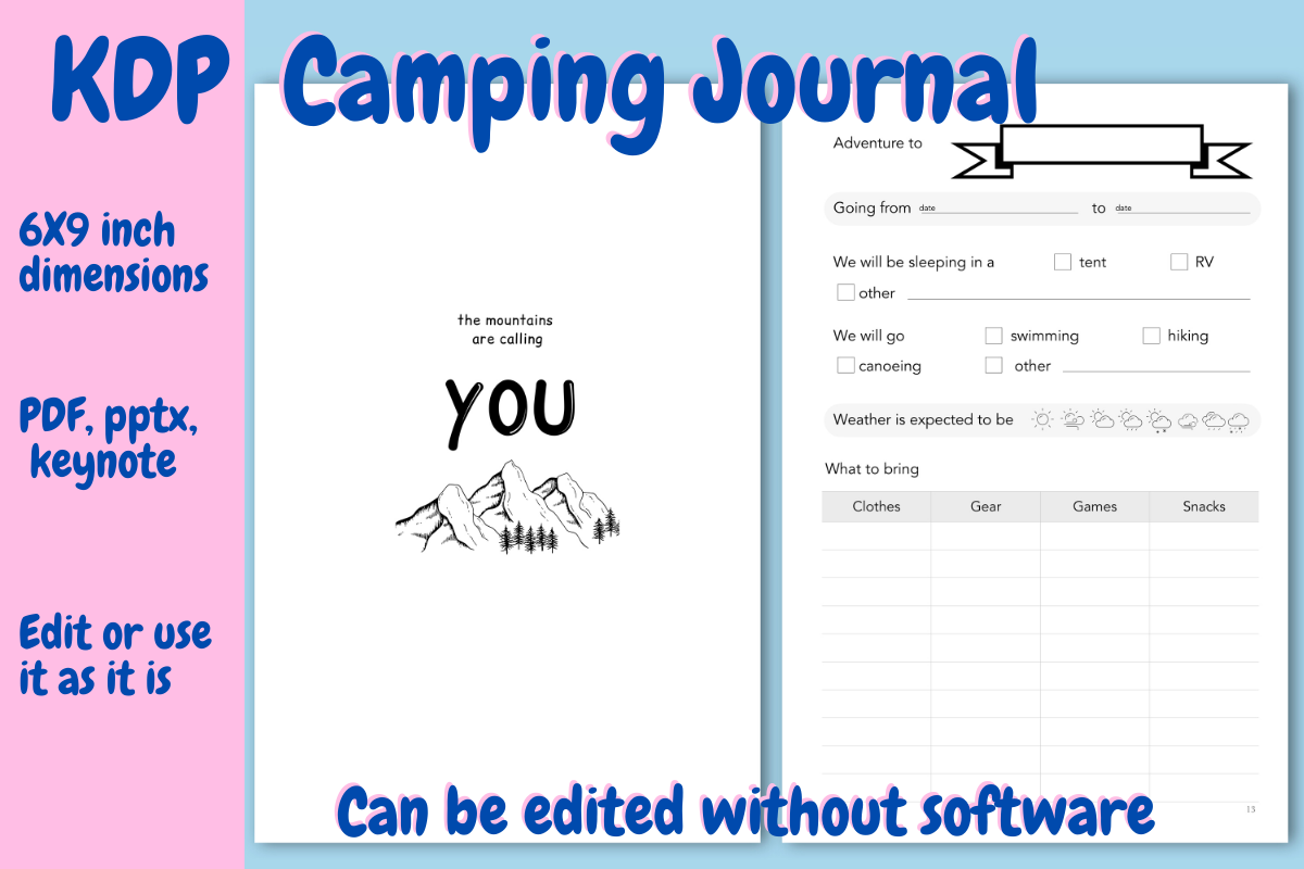 camping journal: Family Camping Journal with Reflection Pages original product preview