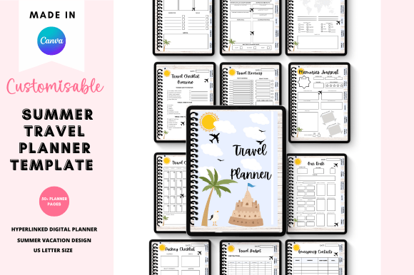 Travel planner - Canva Summer Travel Digital Planner