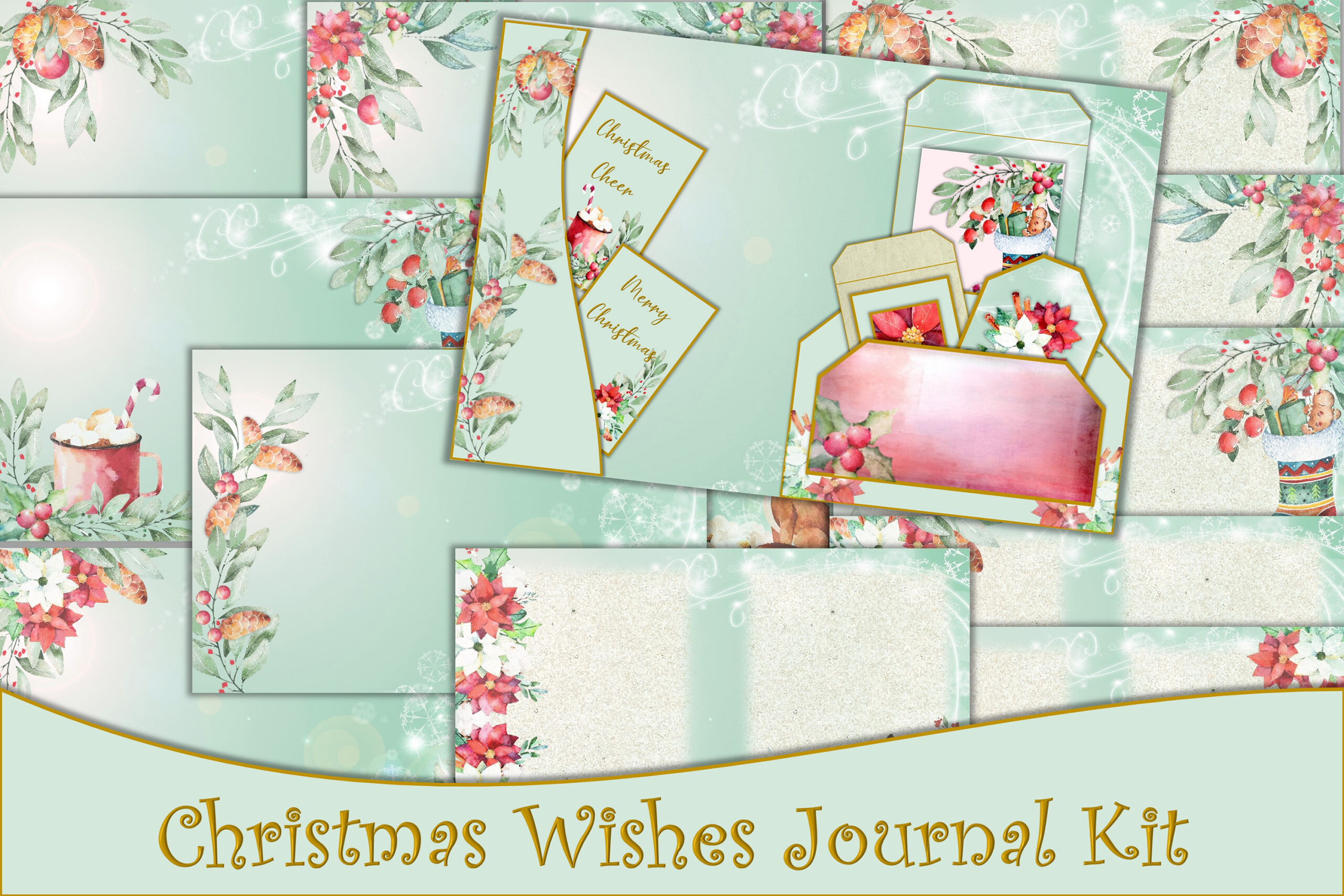 christmas journal: Christmas Wishes Twenty-Eight-Page Signature original product preview