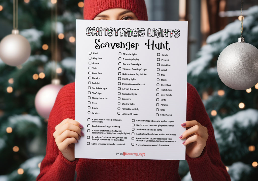 christmas scavenger hunt: Christmas Lights Observation Hunt original product preview