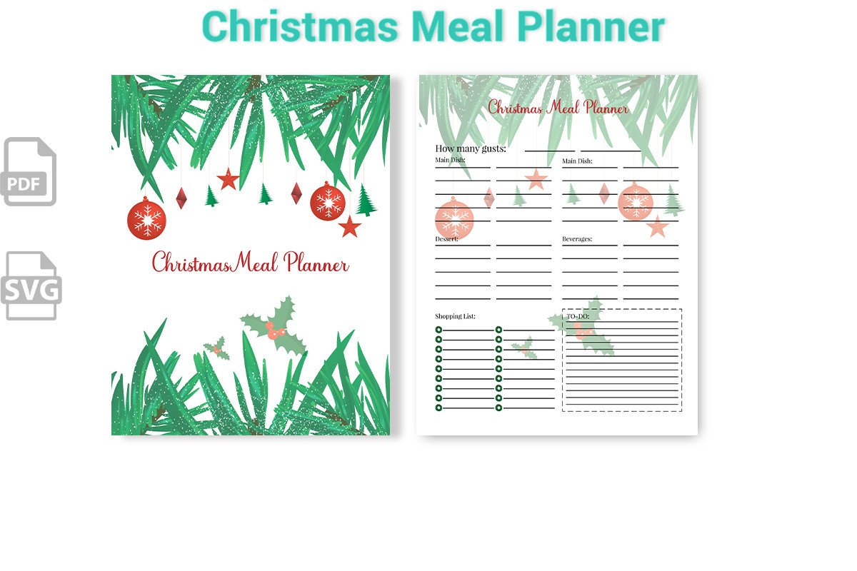 Christmas Meal Planner Printable preview