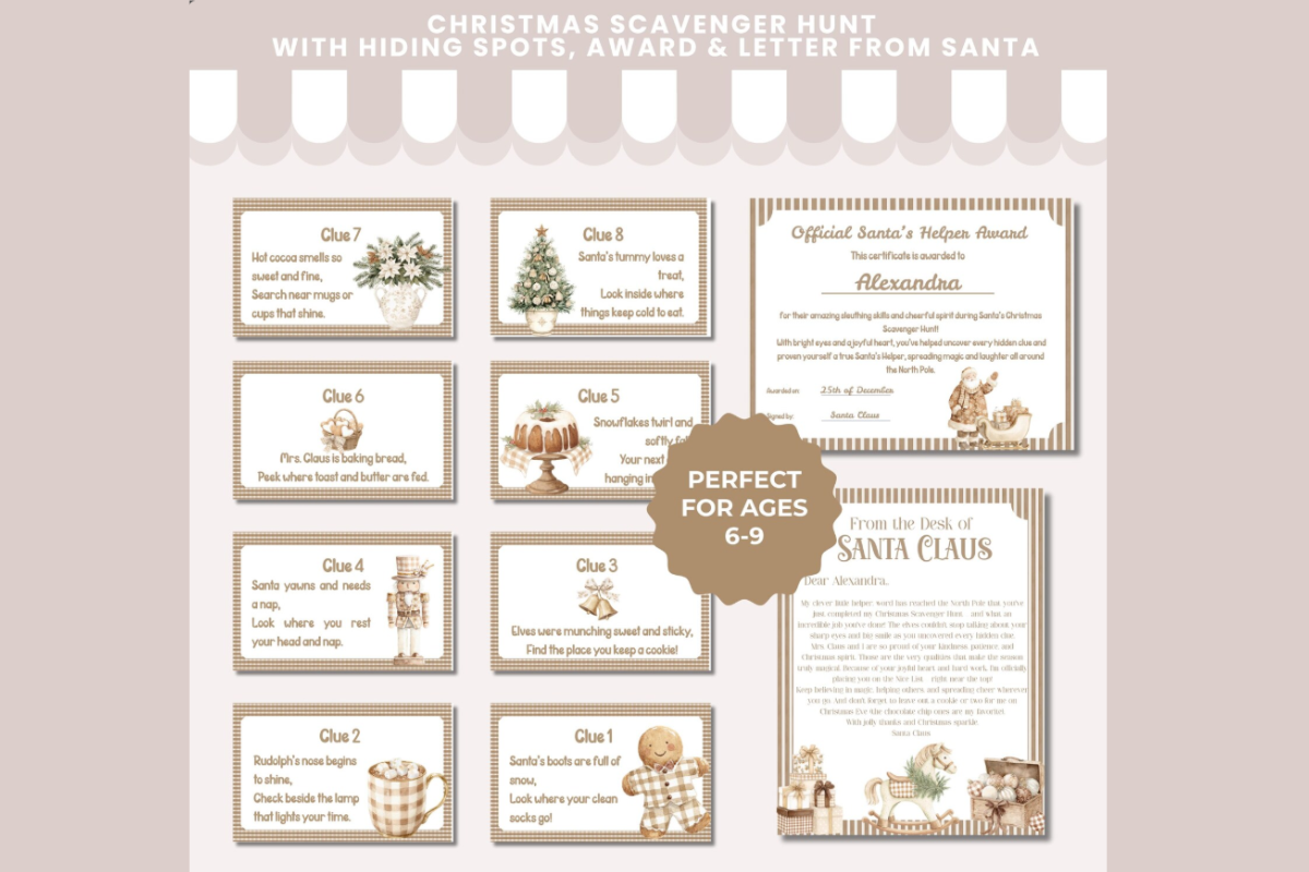 christmas scavenger hunt: Indoor Hunt with 50 Rhyming Clues original product preview