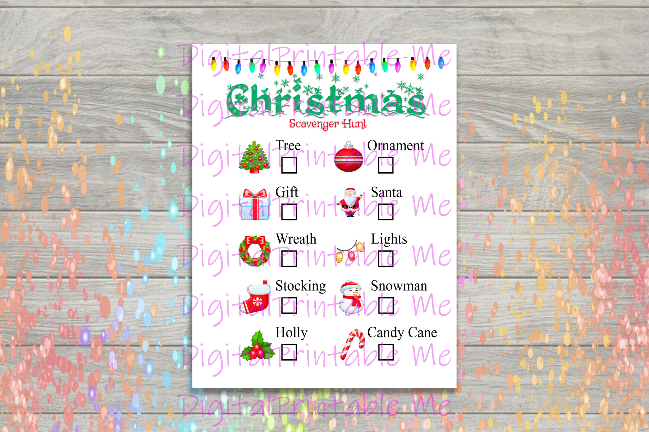 christmas scavenger hunt: Kids' Christmas Checklist Printable original product preview