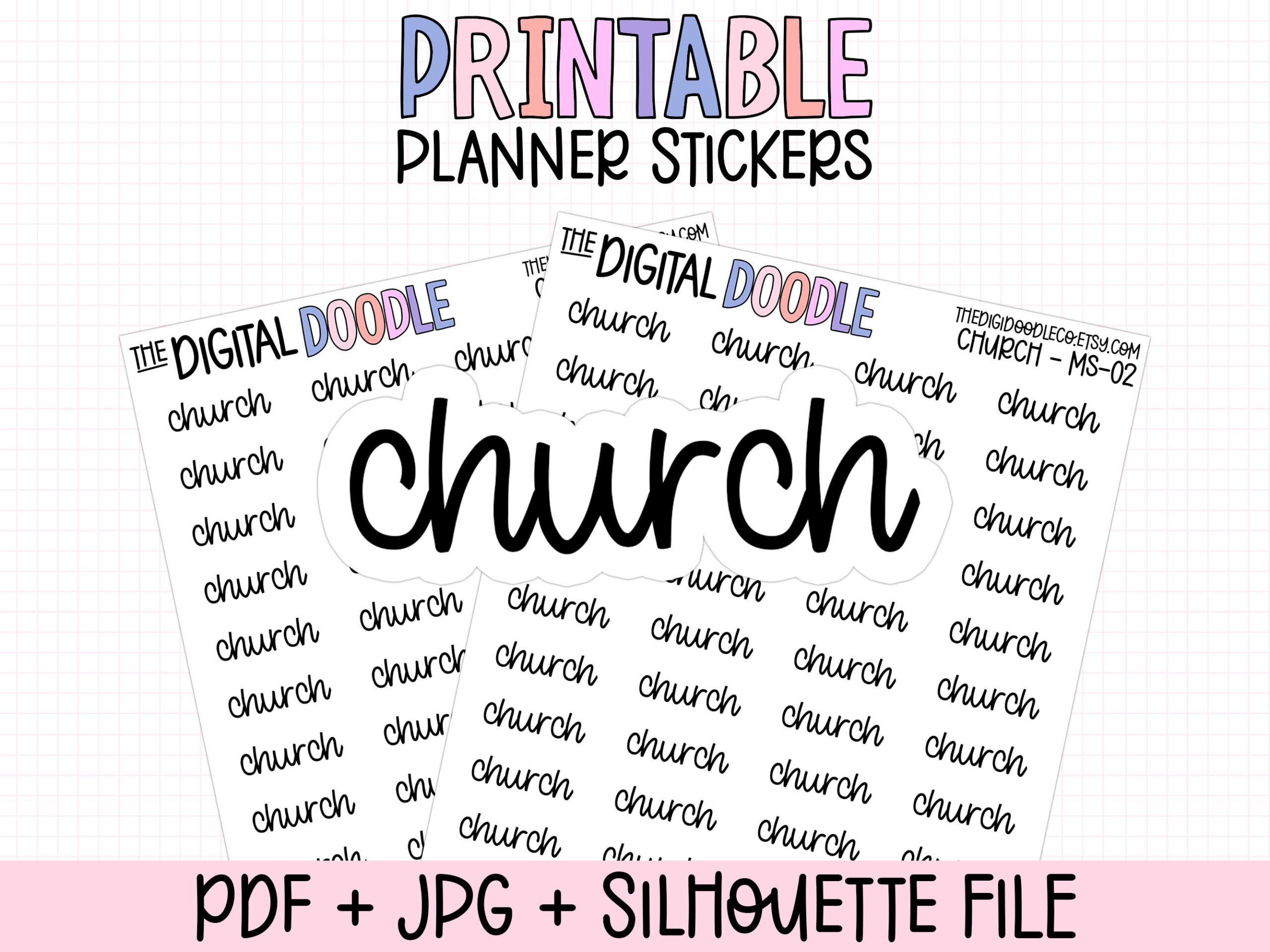 christian planner stickers: Small Church Reminder Labels for Calendar Spaces original product preview