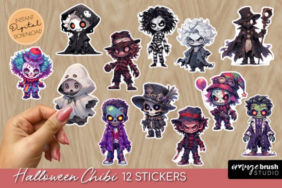 Creepy Halloween Printable Stickers