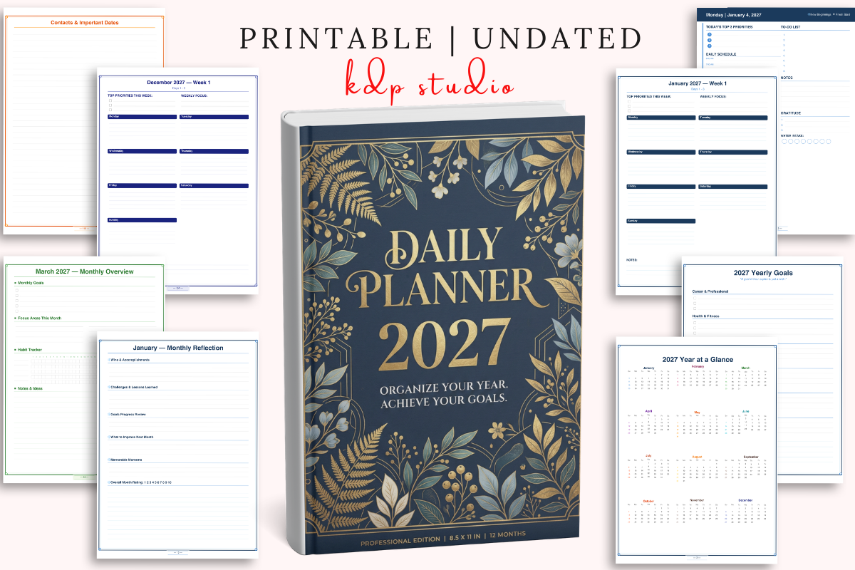 2027 Planner — Daily Planner 2027 product preview