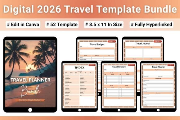2026 travel budget planner with estimated and actual costs