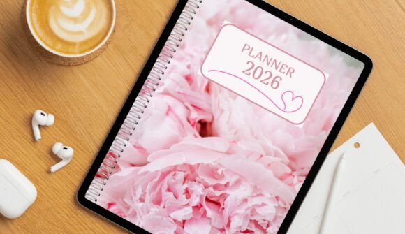 Digital PDF 2026 planner for monthly planning and goals
