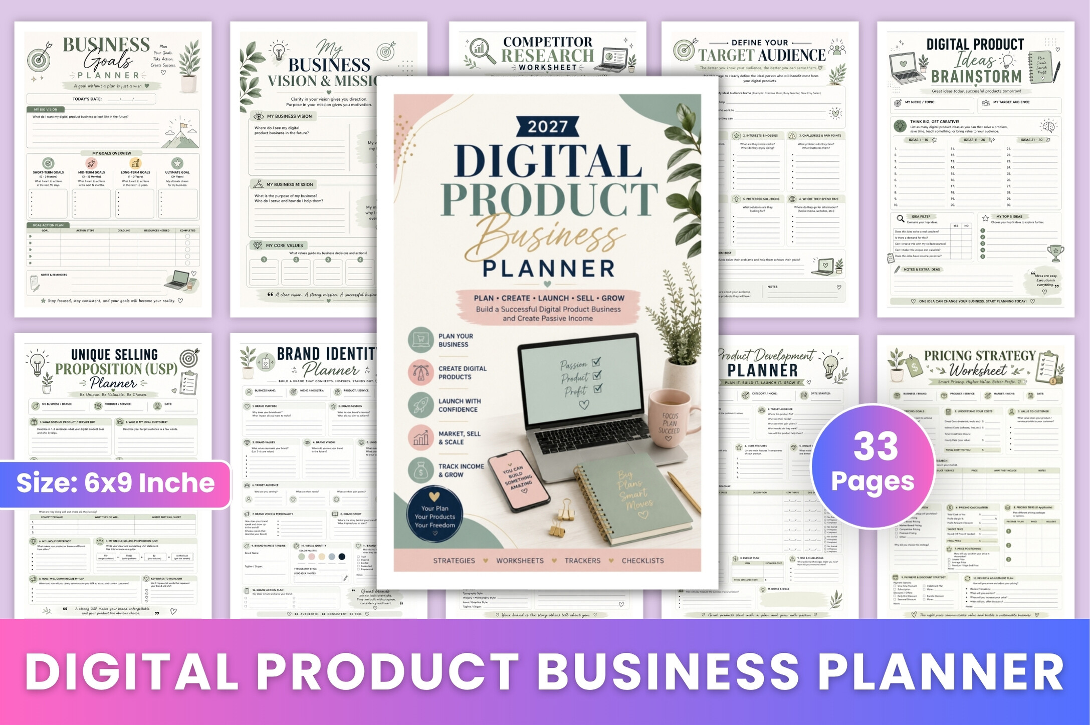 Business planner - Digital Product Business Planner
