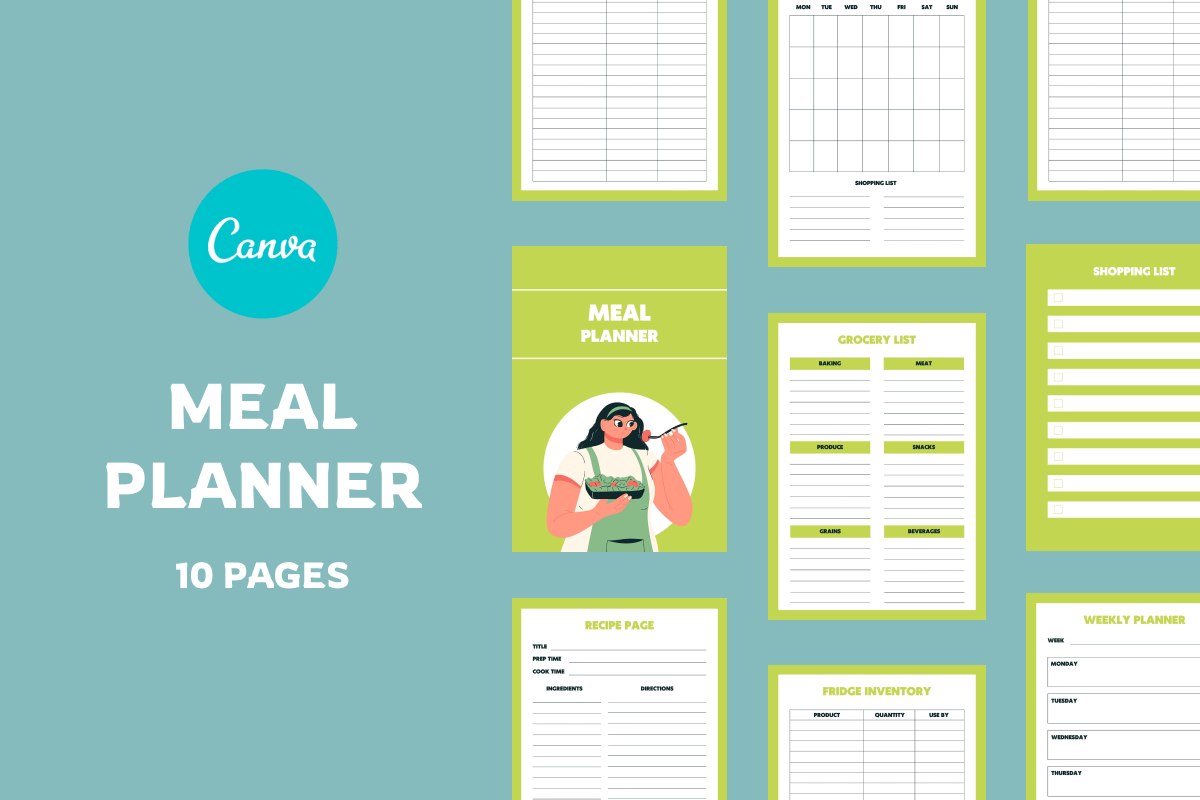 Editable 10-Page Meal Planner Template