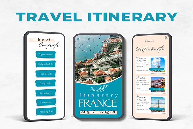 Editable Travel Itinerary Template
