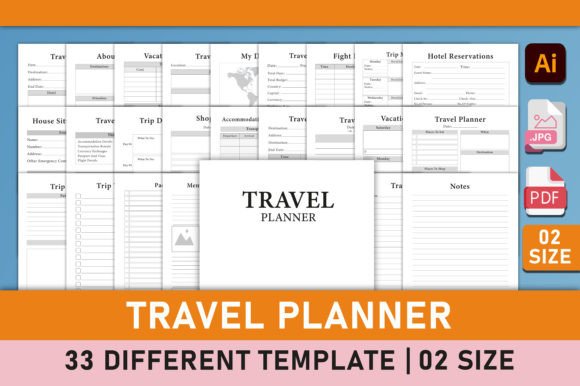 Travel planner - Editable Travel Planner Bundle Pack