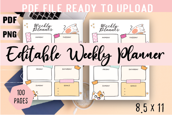 Editable Weekly Planner Interior