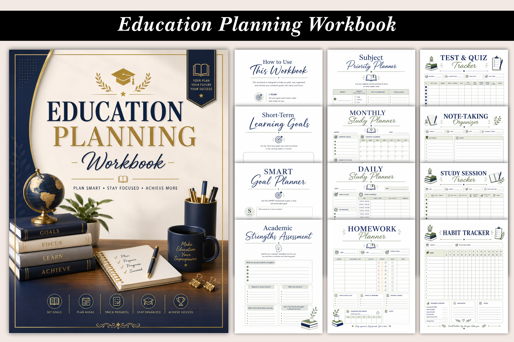 8 Practical Academic Planner Templates for a More Organized Semester planner preview