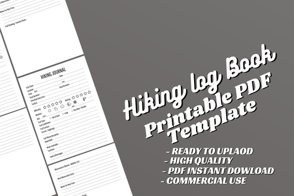 hiking journal: Canva Hiking Log Book Interior original product preview