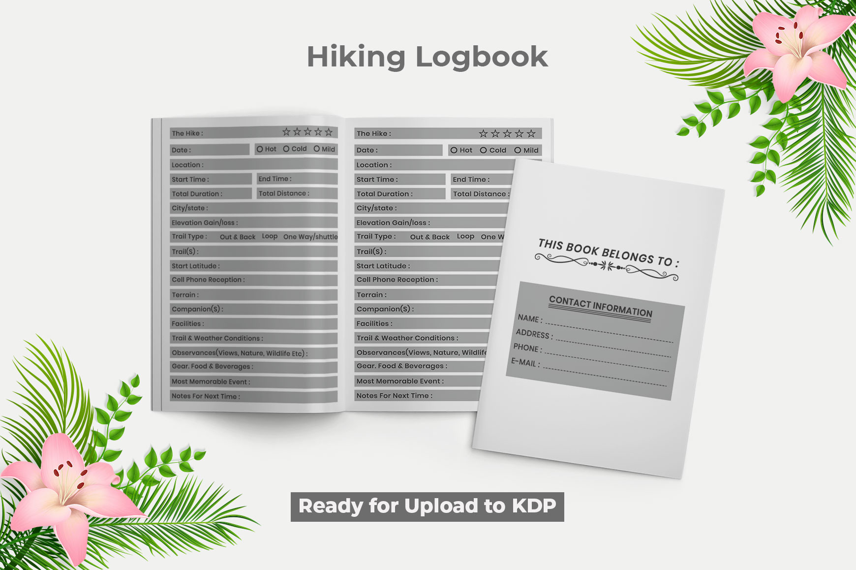 hiking journal: Hiking Logbook in Compact and Letter Formats original product preview