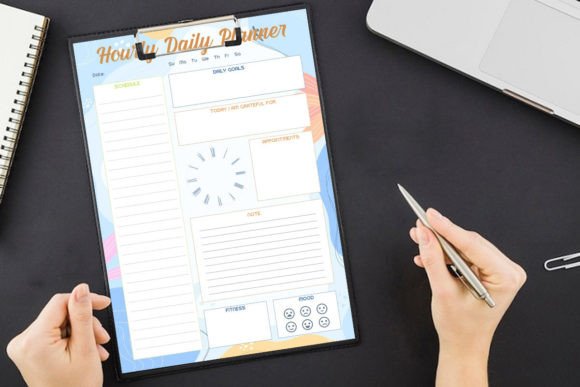 Hourly daily planner - Hourly Daily Planner Organizer Printable