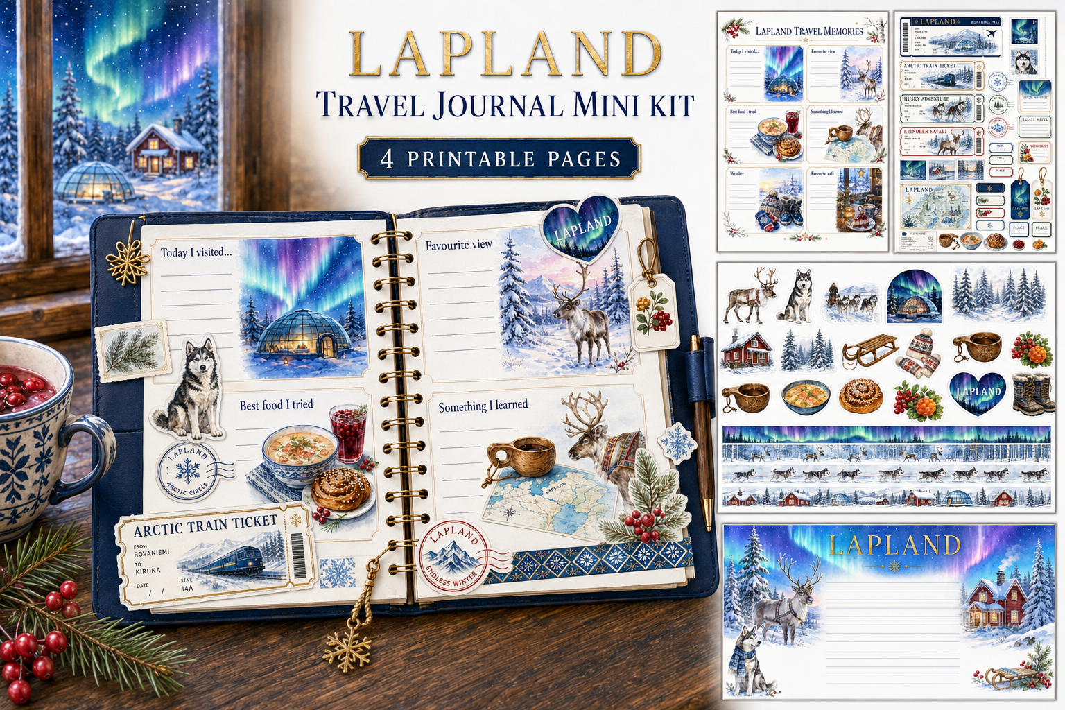winter journal: Lapland Winter Travel Memory Mini Kit original product preview