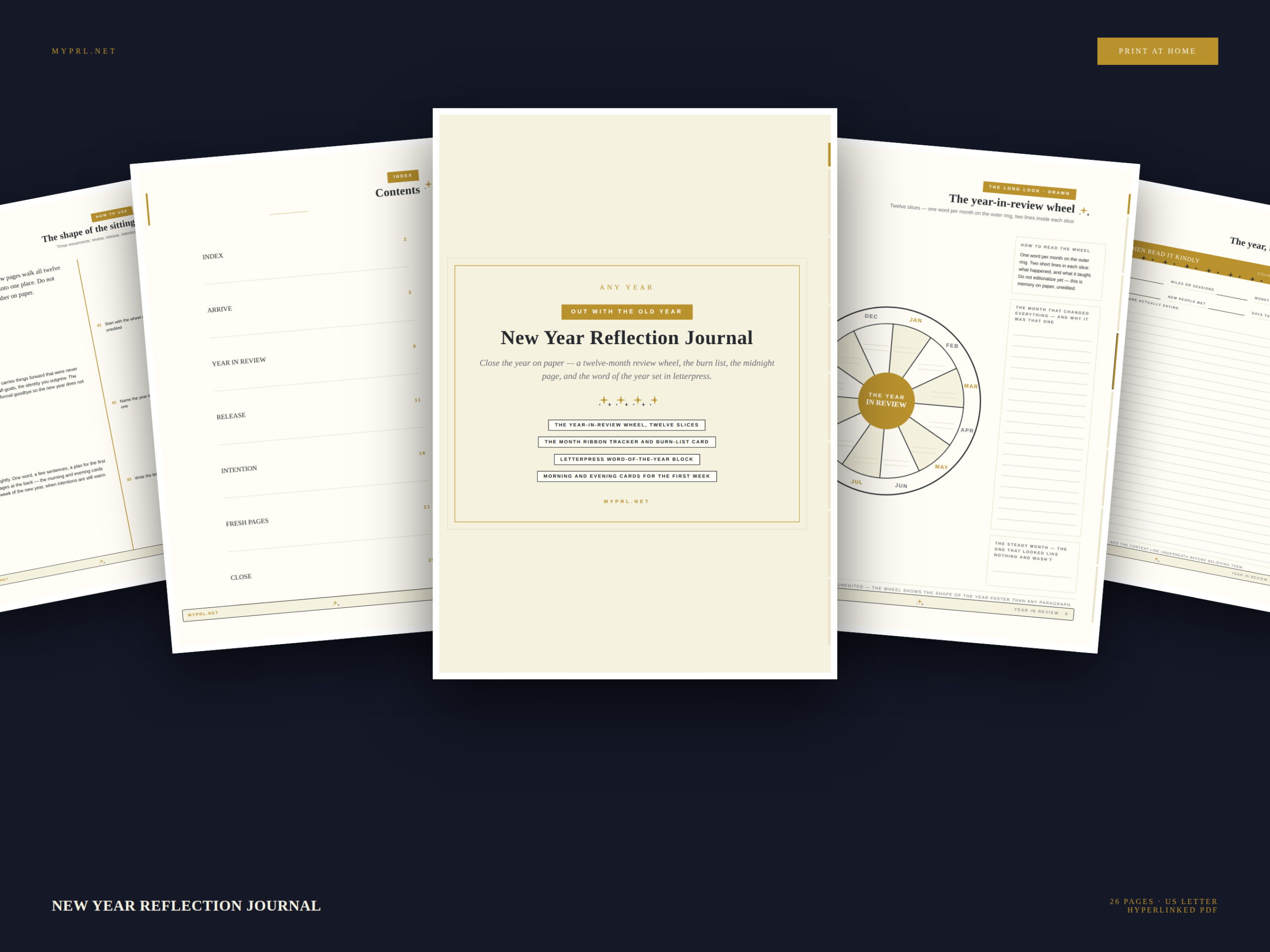 year in review journal: Undated Reflection Journal with a Linked PDF Index original product preview