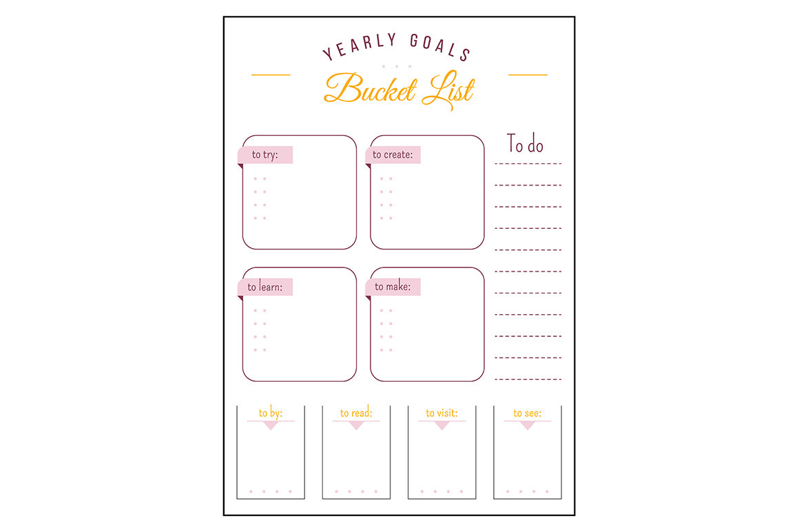 New Year Planner — New Year Resolution Minimalist Planner product preview