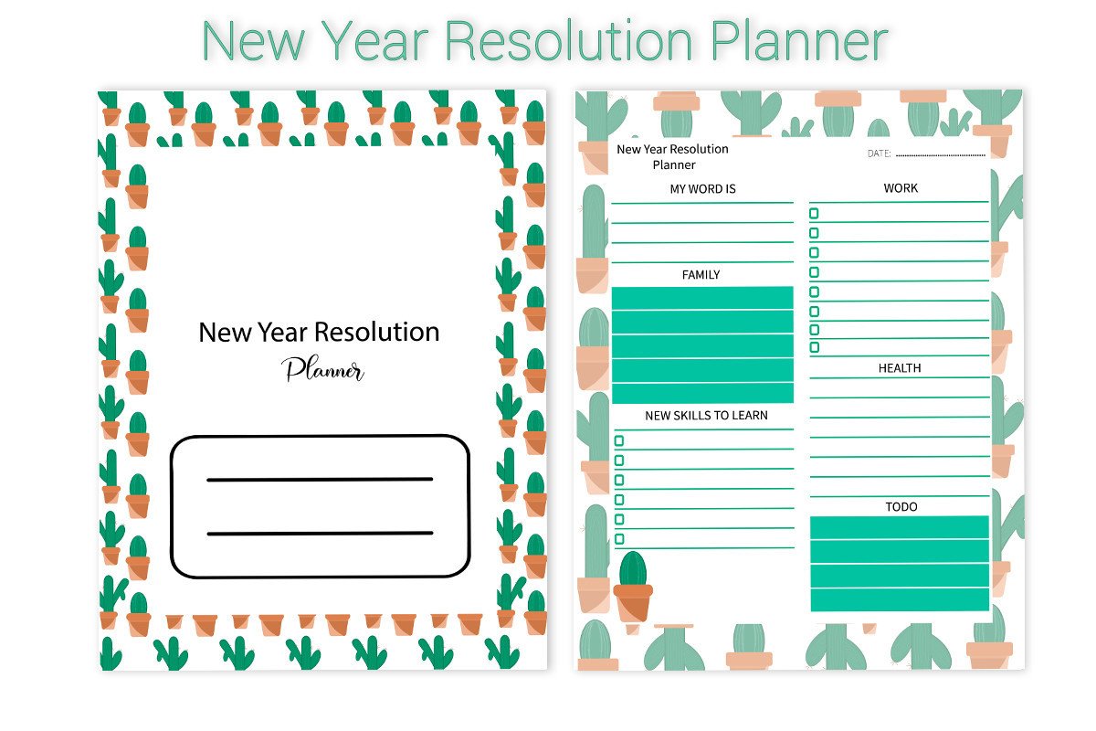 Holiday Planner — New Year Resolution Planner product preview