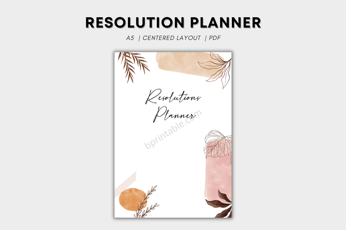 New Year Planner — New Year Resolutions Planner product preview