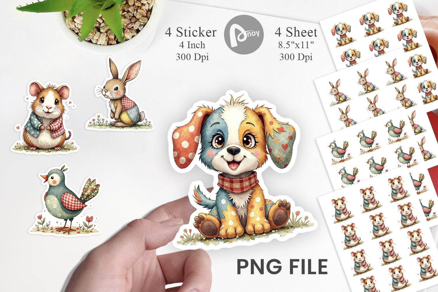 pet planner stickers: Patchwork Pets with Ready-Made Sheets original product preview