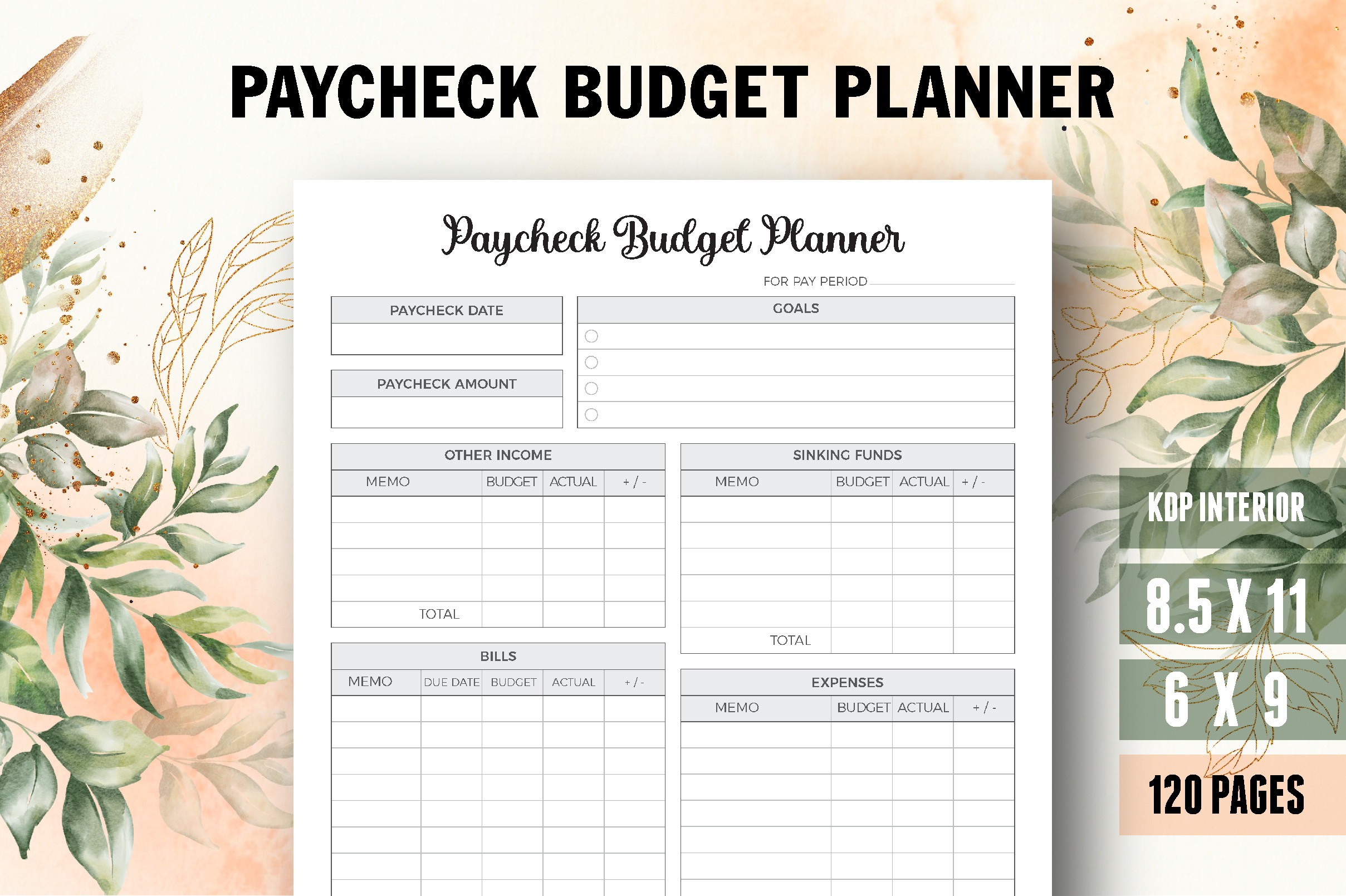 120-Page Paycheck Budget Planner