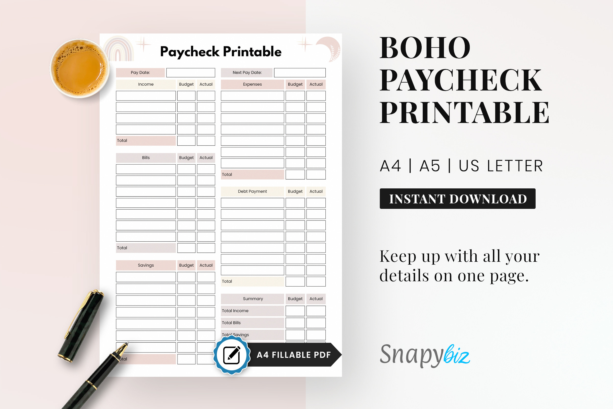 Biweekly Paycheck Budget Printable