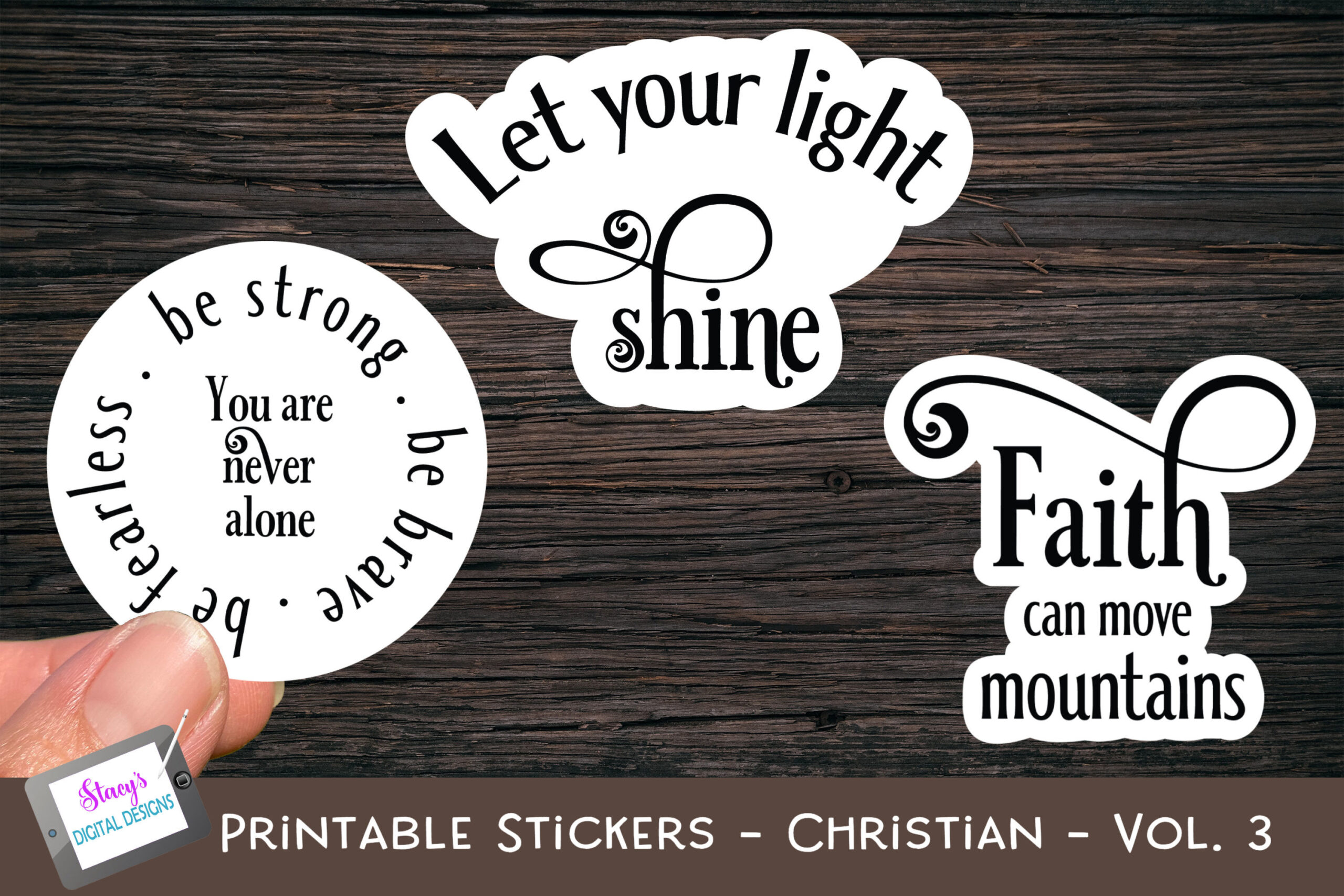 christian planner stickers: Volume Three: A Separate Three-Design PNG Set original product preview