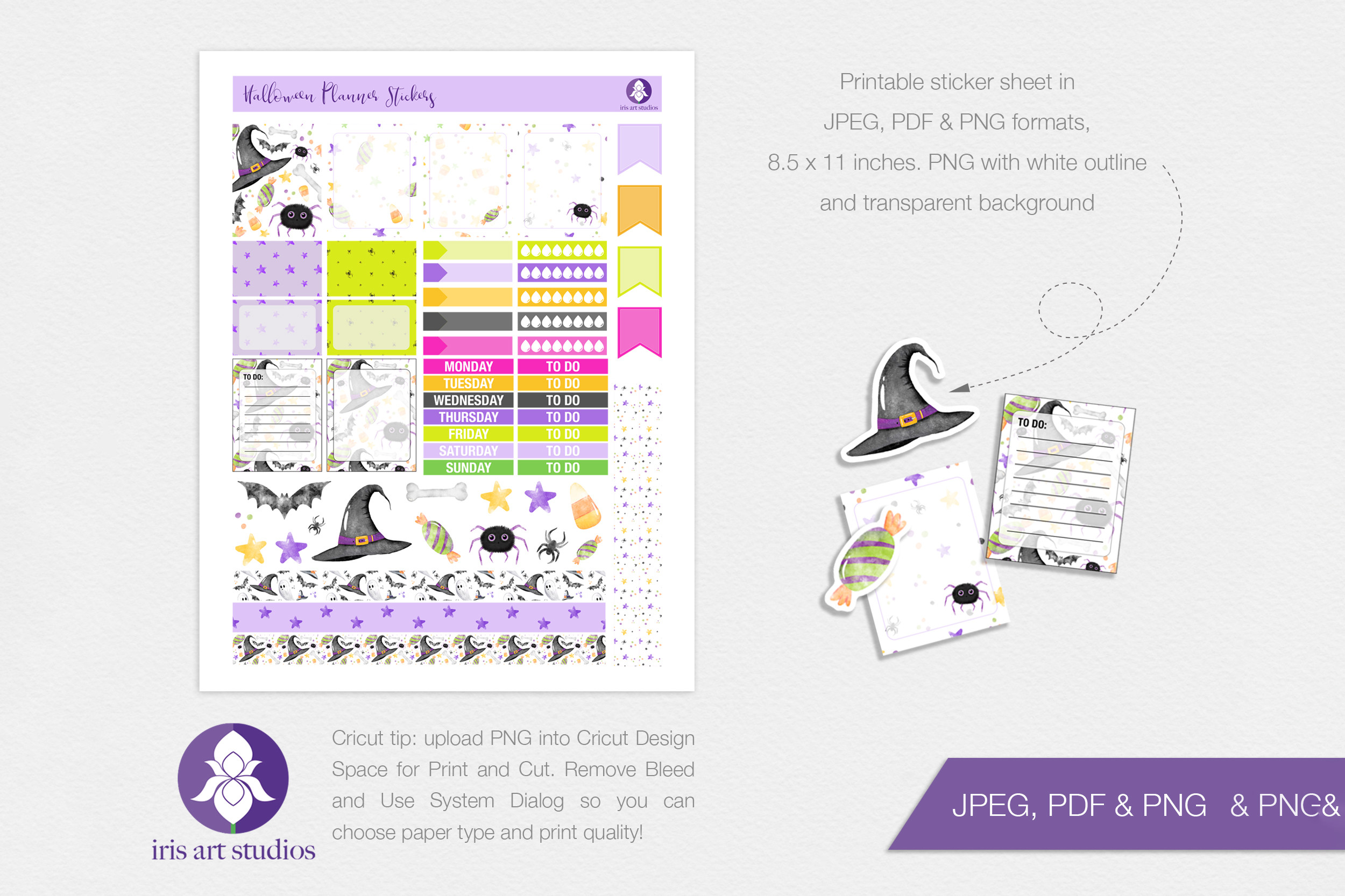 halloween washi tape: Letter Sticker and Washi Sheets in Three Formats original product preview
