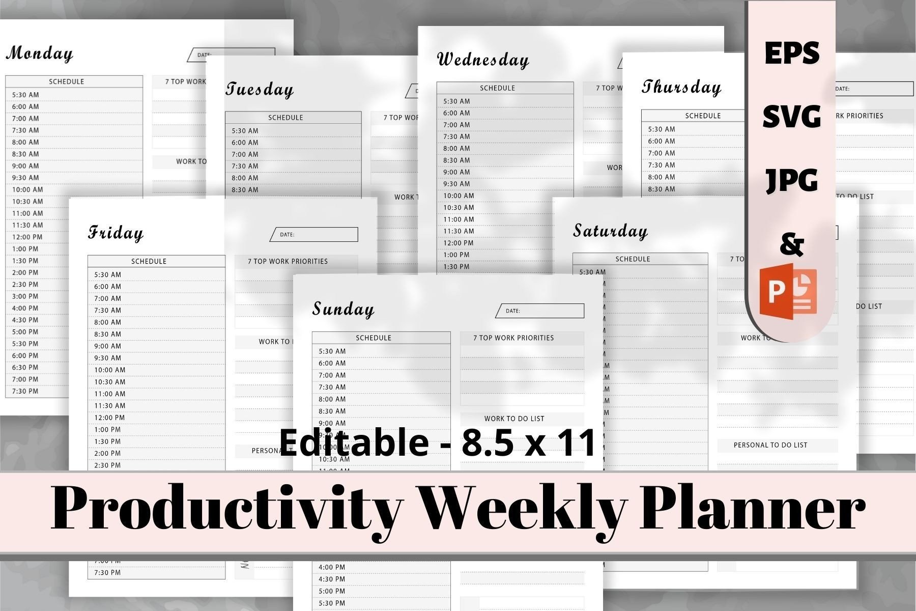 Productivity Weekly Planner
