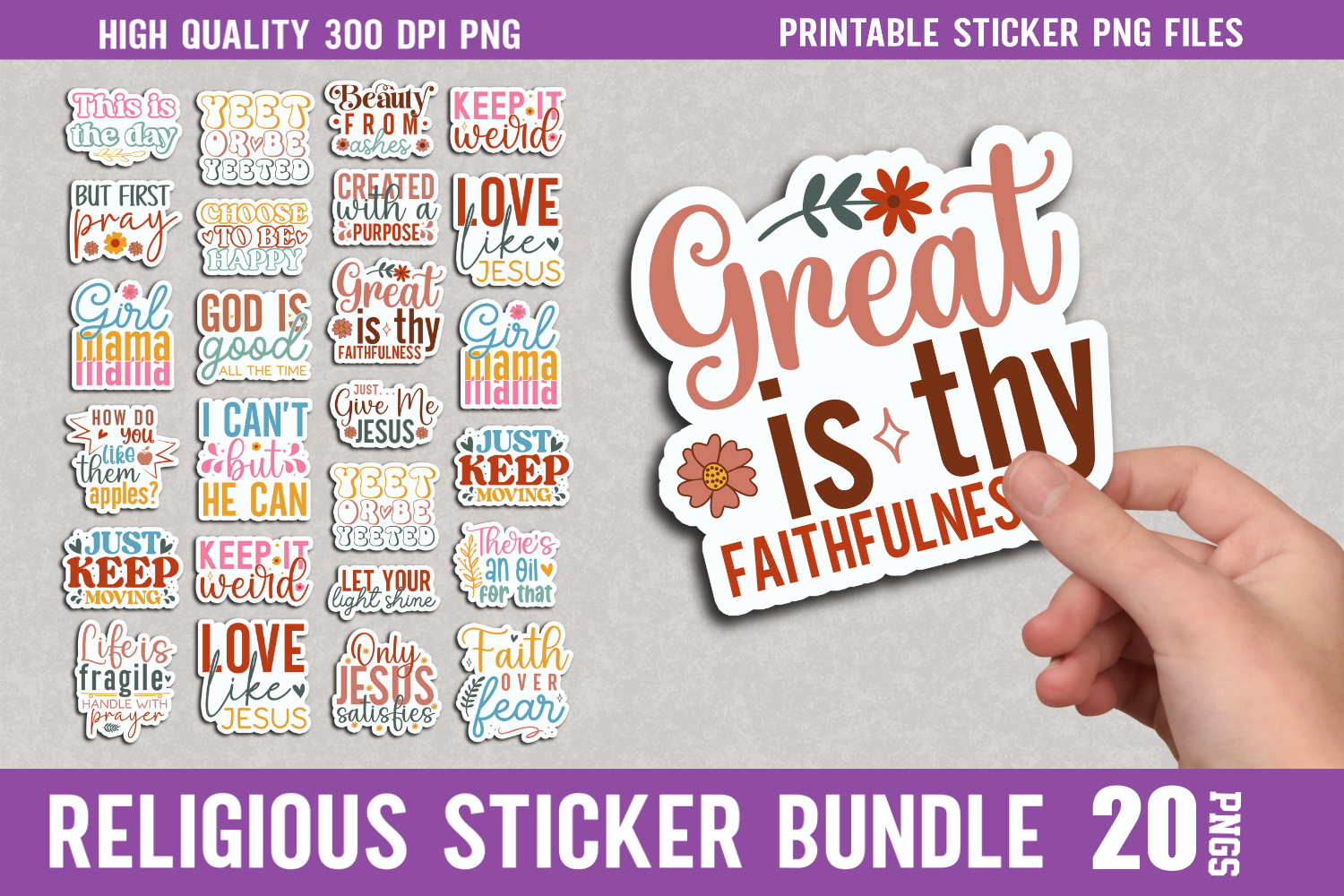 christian planner stickers: Transparent Religious PNG Bundle with an Unstated Count original product preview