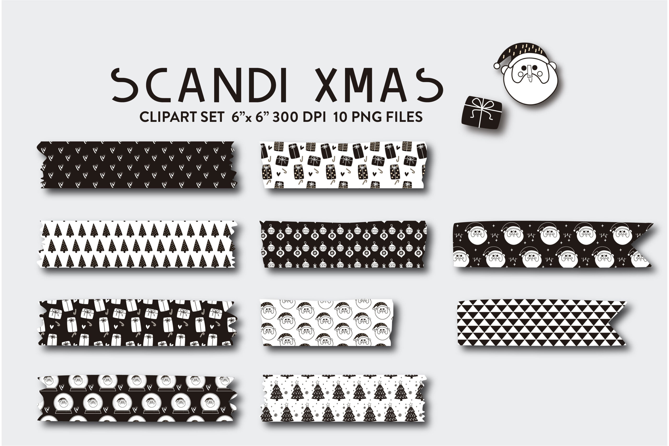 christmas washi tape: Scandinavian Tape in Print-Oriented Color original product preview