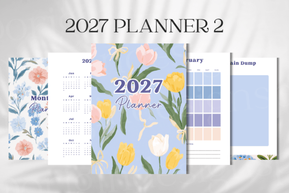 simple 2027 personal planner with monthly weekly goals and dates