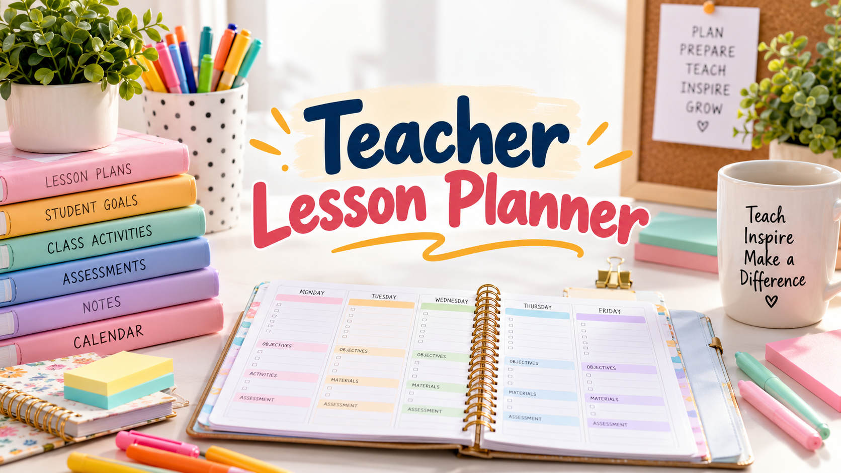 Teacher lesson planner templates for organized classrooms