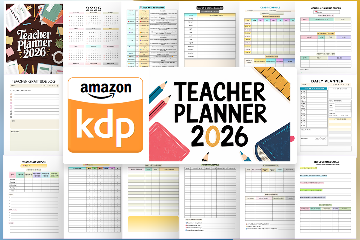 Teacher Gradebook Planner — Teacher Planner 2026 — Grading & Progress product preview