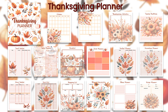 Thanksgiving Planner — Thanksgiving Planner by Kdp Vibe product preview