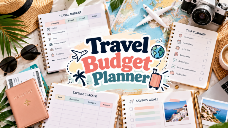 Travel budget planner templates and ideas for vacation expenses and trip planning