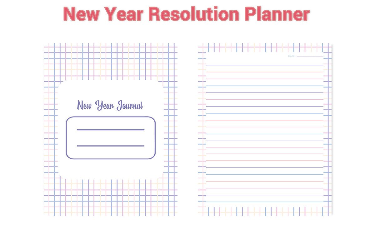 Holiday Planner — Undated New Year Resolution Planner product preview