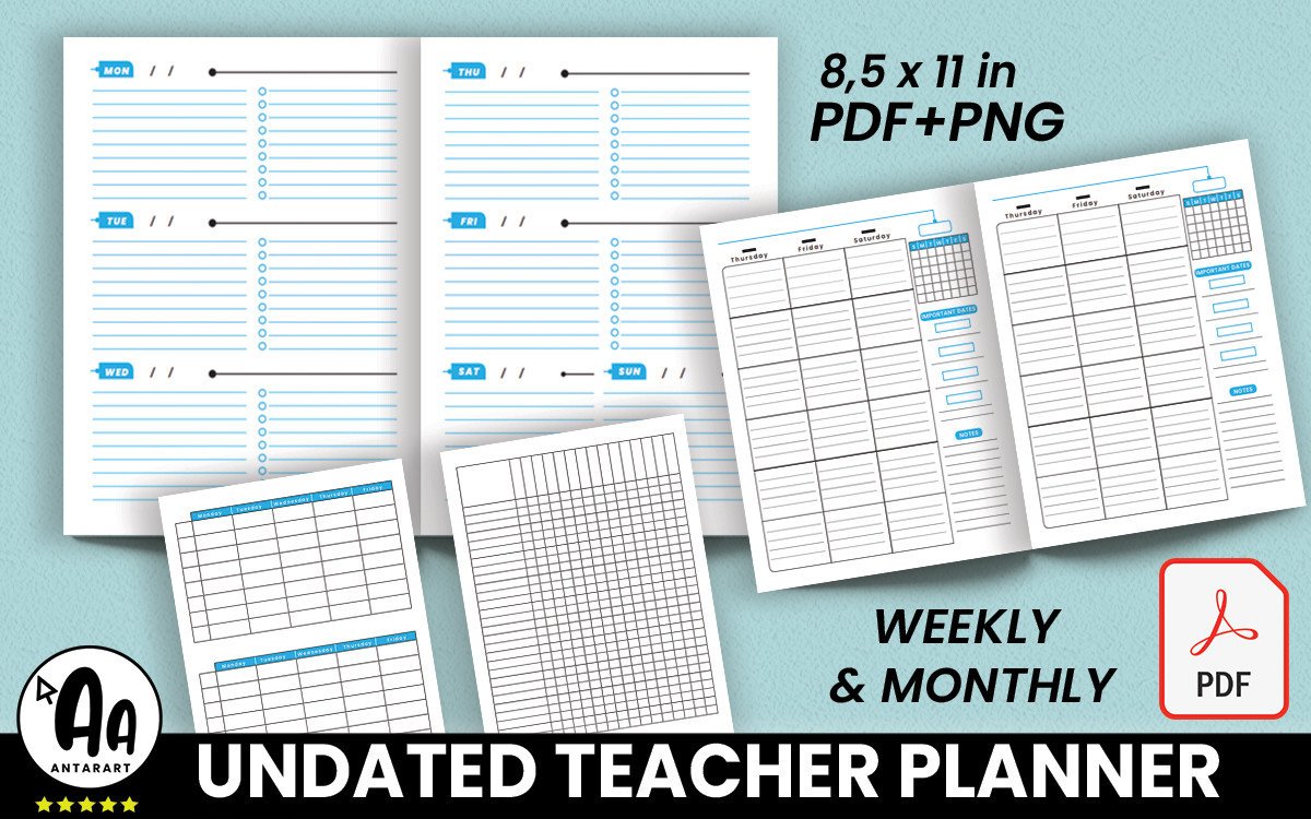 Undated Teacher Planner