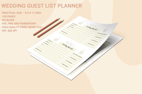 wedding guest list: PowerPoint Guest List Interior original product preview