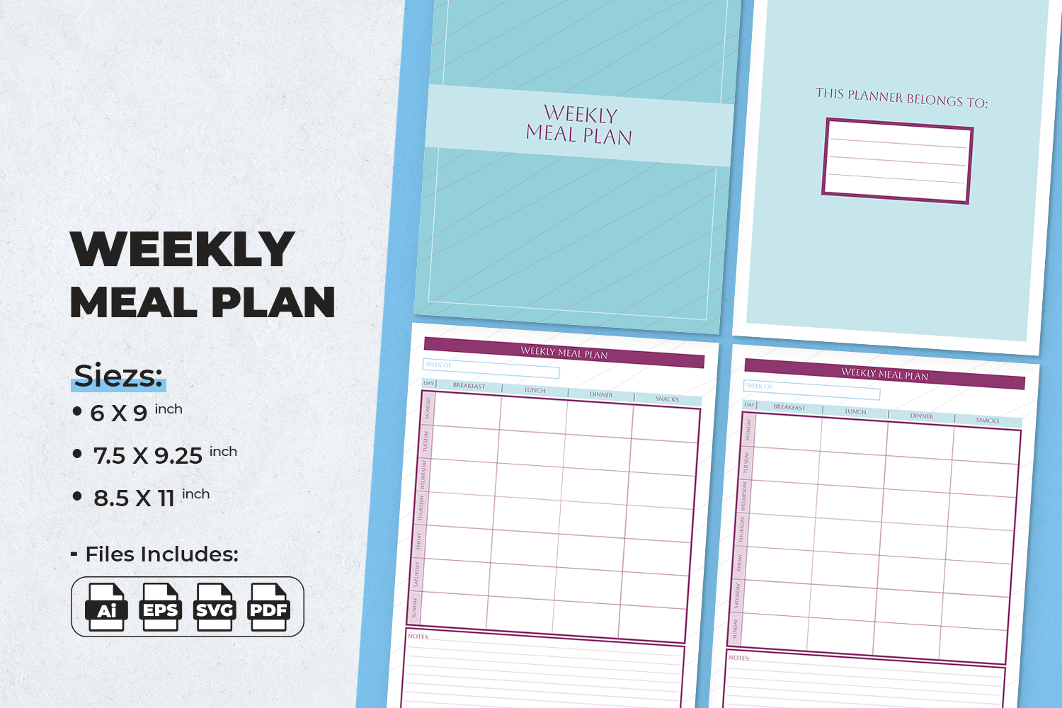 Weekly Meal Plan Printable Template