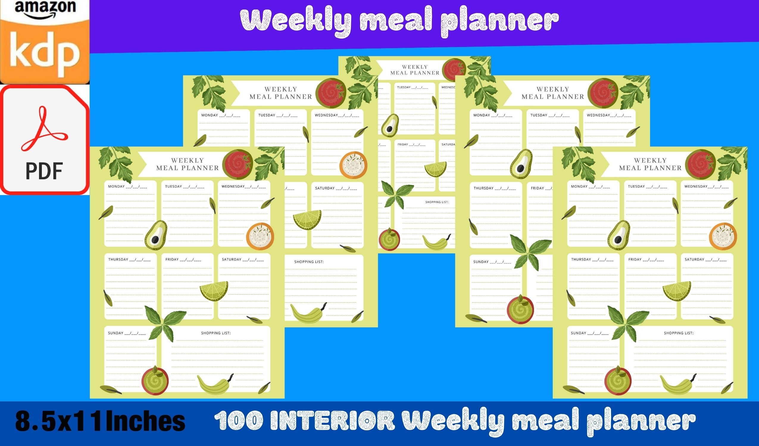 Simple Vegetable Weekly Meal Planner