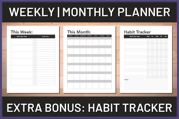 Weekly and Monthly Schedule Planner